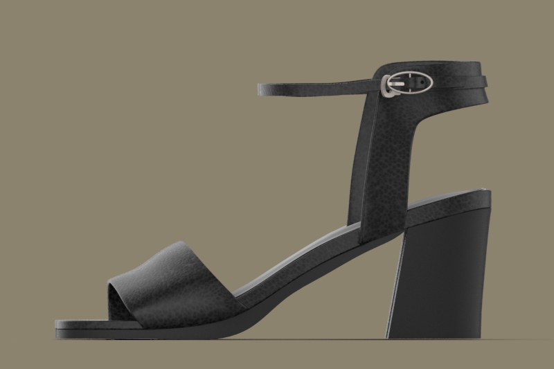 High-heeled sandals industrial design 3D model