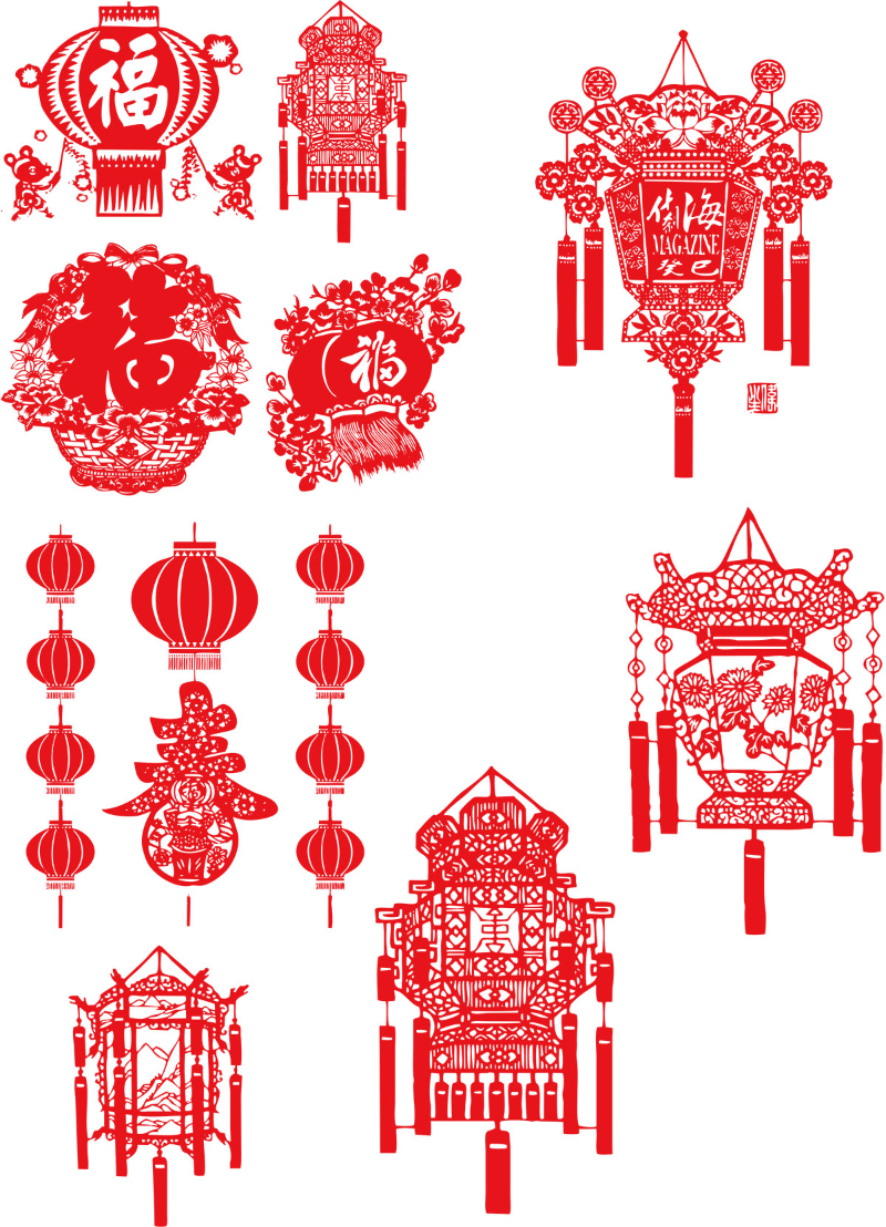 Chinese paper-cutting art Vector