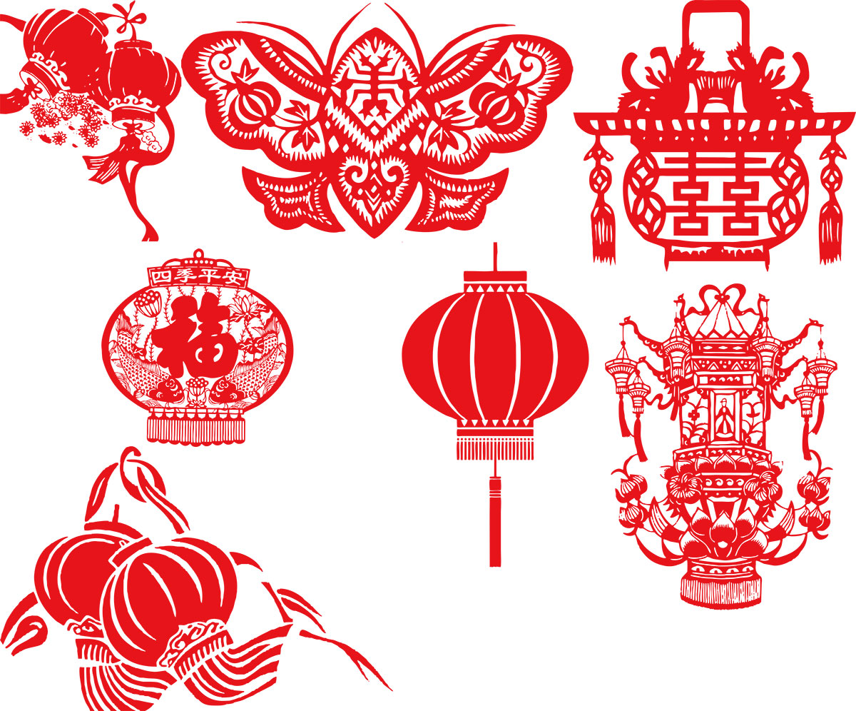 Китайски хартия за рязане на изкуството Vector
