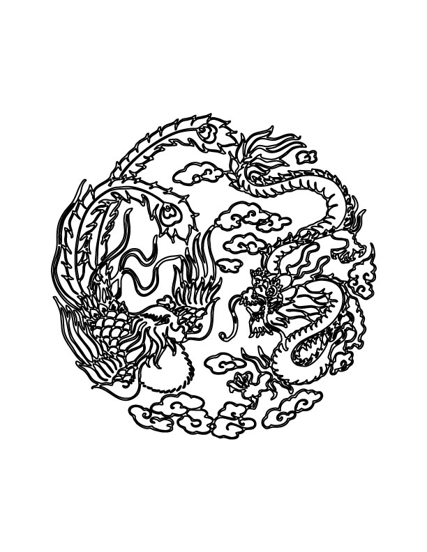 Kínai hagyományos kultúra szimbólum vektorok