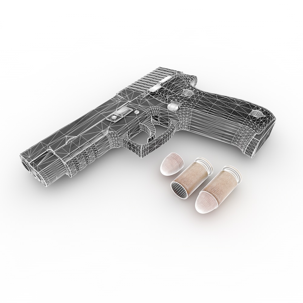 45mm SIG SAUER P226 Handgun 3D model