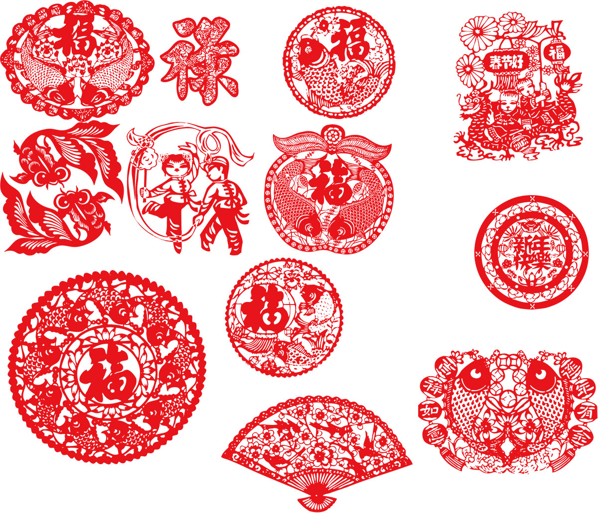 Chinese paper-cutting art Vector