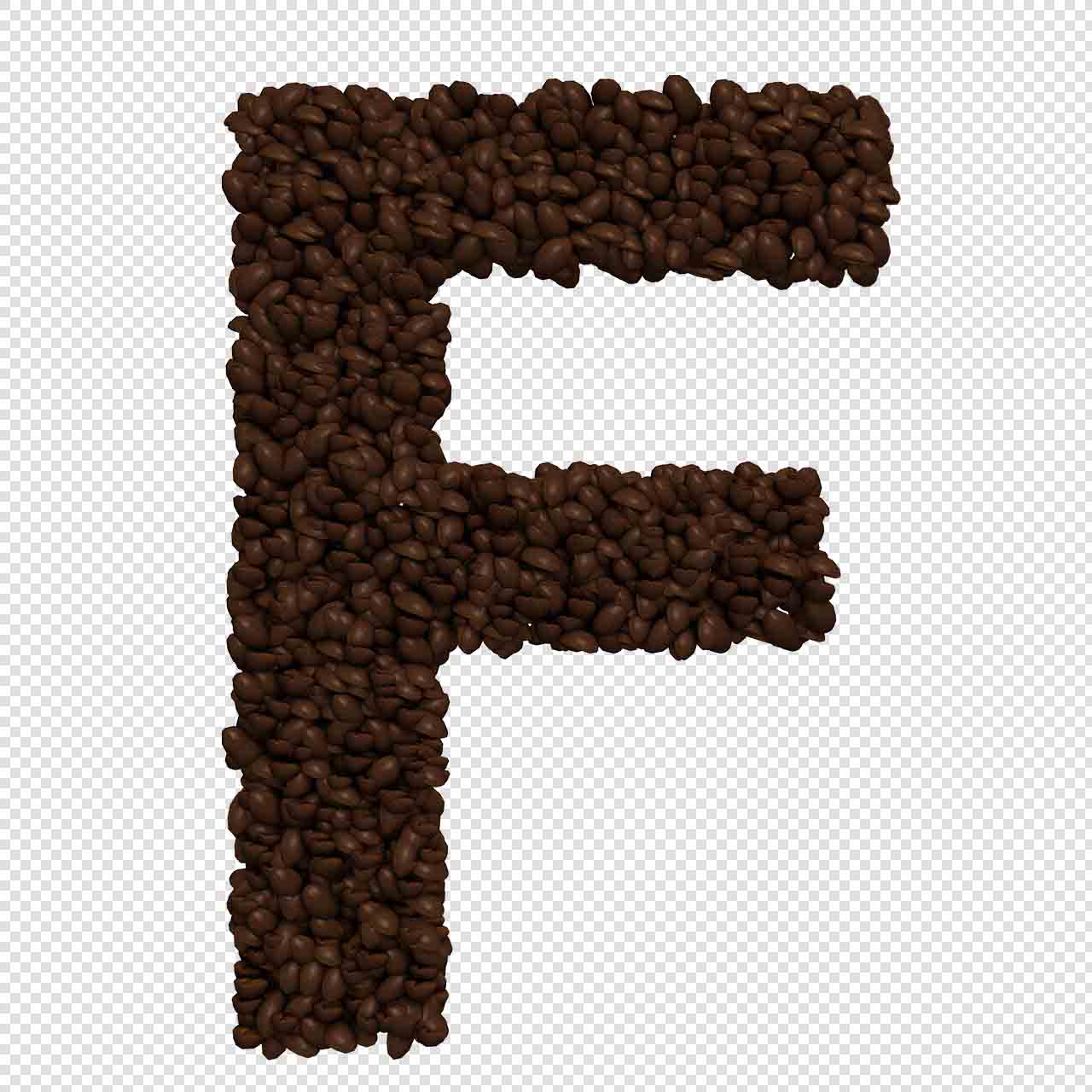 Букви от кафе на зърна букви прозрачен png