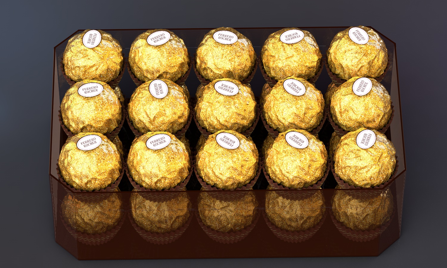 Ferrero Rocher Çikolata 3D modeli. llllline