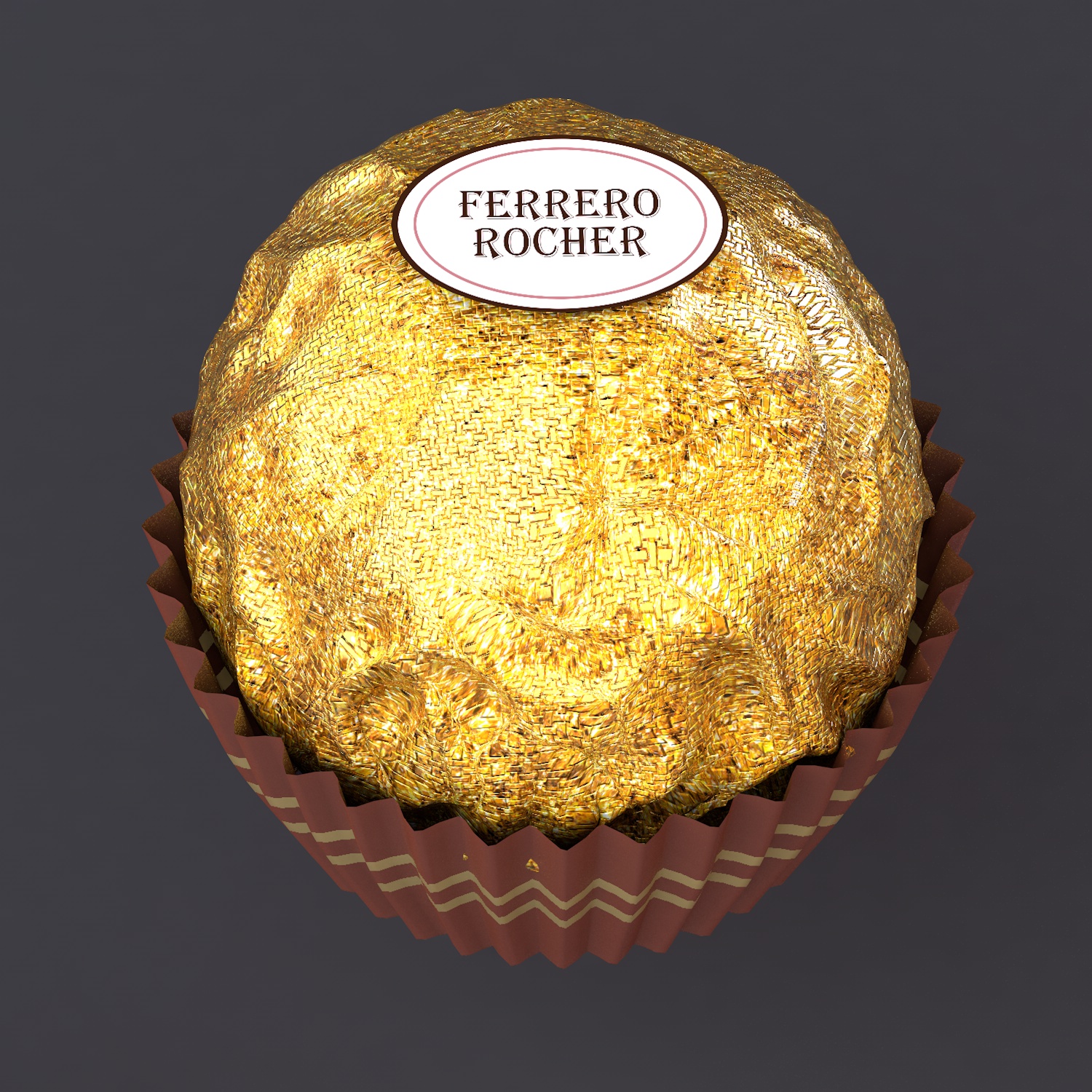 Ferrero Rocher Çikolata 3D modeli. llllline