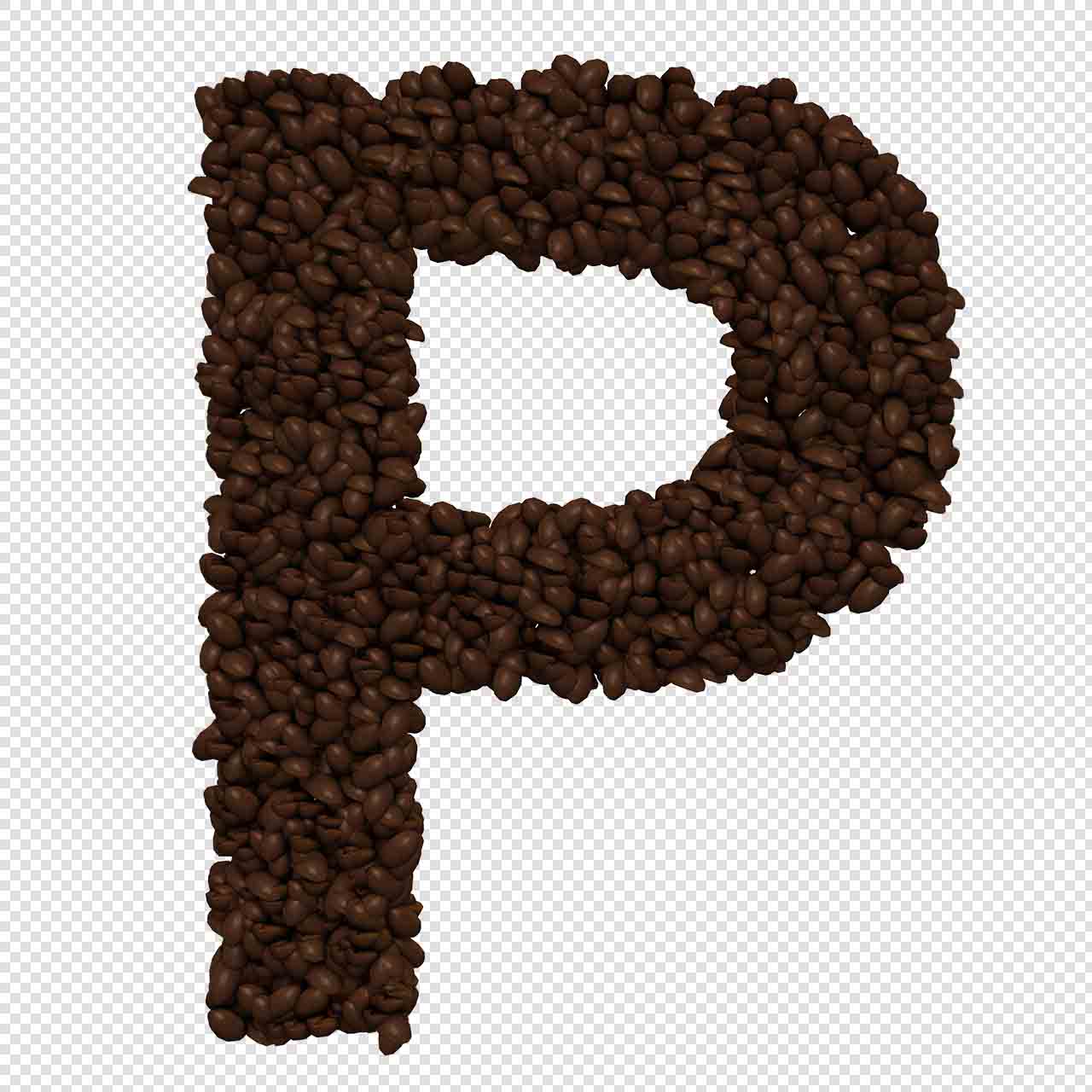 حروف قهوه حروف الفبا png شفاف