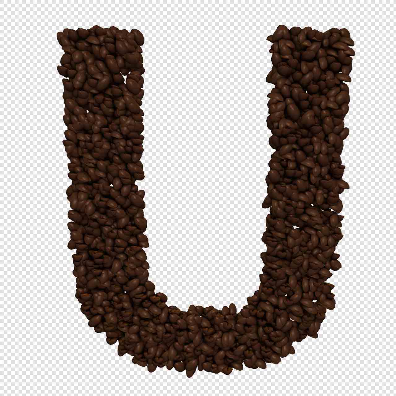 Kaffeebohnenalphabete Buchstaben transparent png