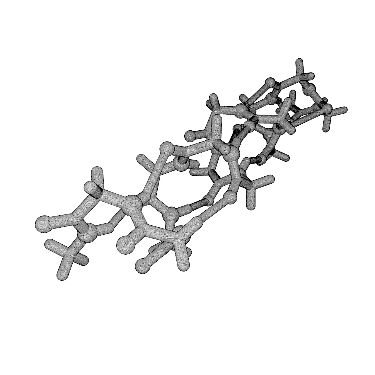 Alpha helix polyglycine 3d print model