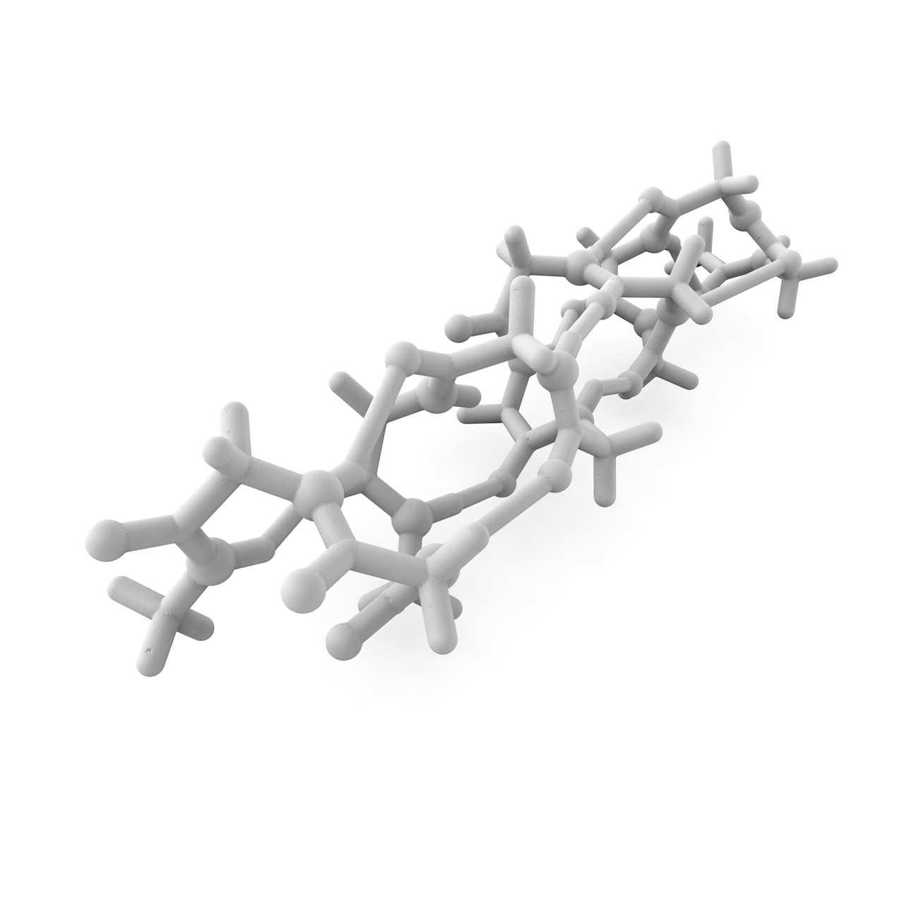 Alpha helix polyglycine 3D-printmodel
