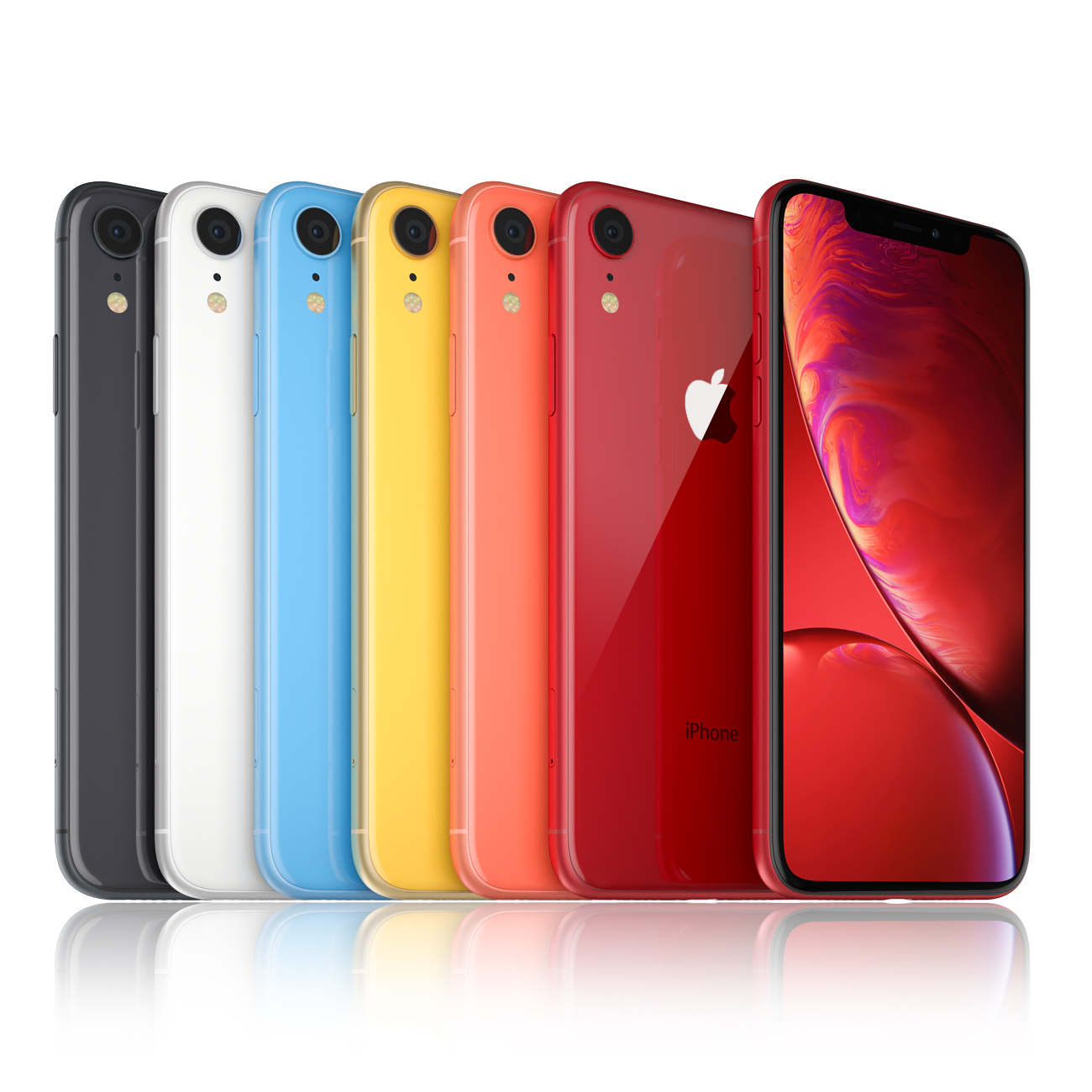 Apple iPhone XR alle farger 3D-modell