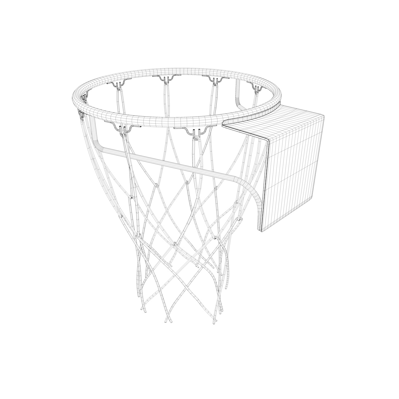 Баскетбольное кольцо 3д модель