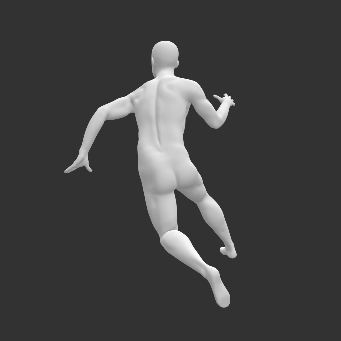 Sports Mannequin 3D-printmodel van Dribbling Basketball