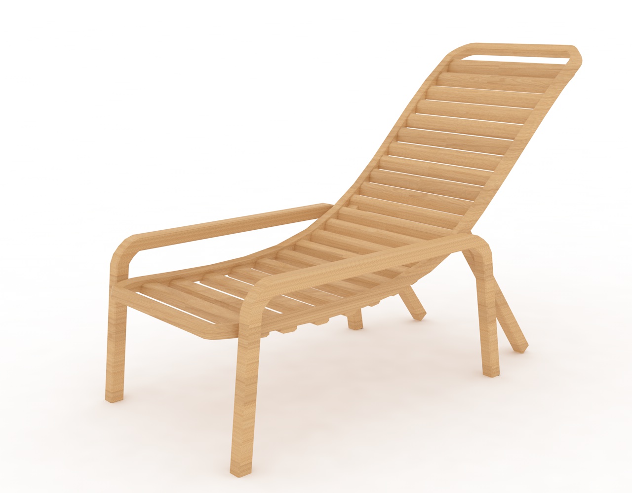 3D model na plážové židle