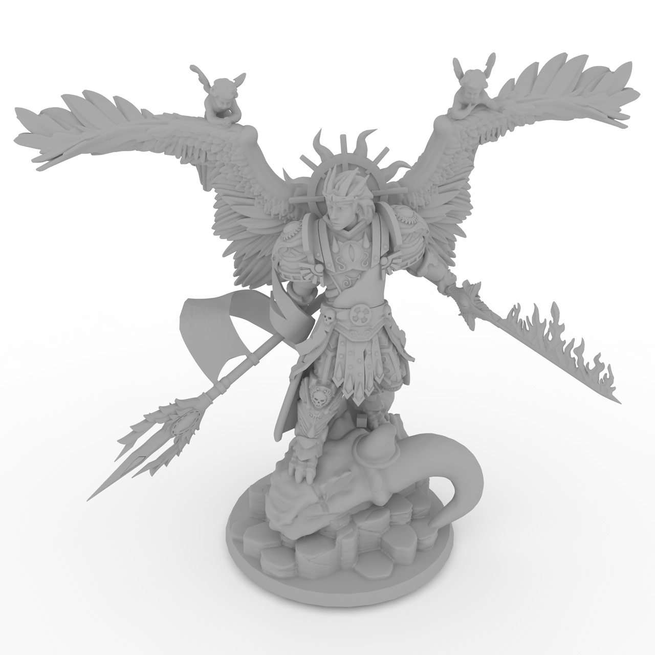 Model de imprimare 3D Bloody Glorious Hawk Boy