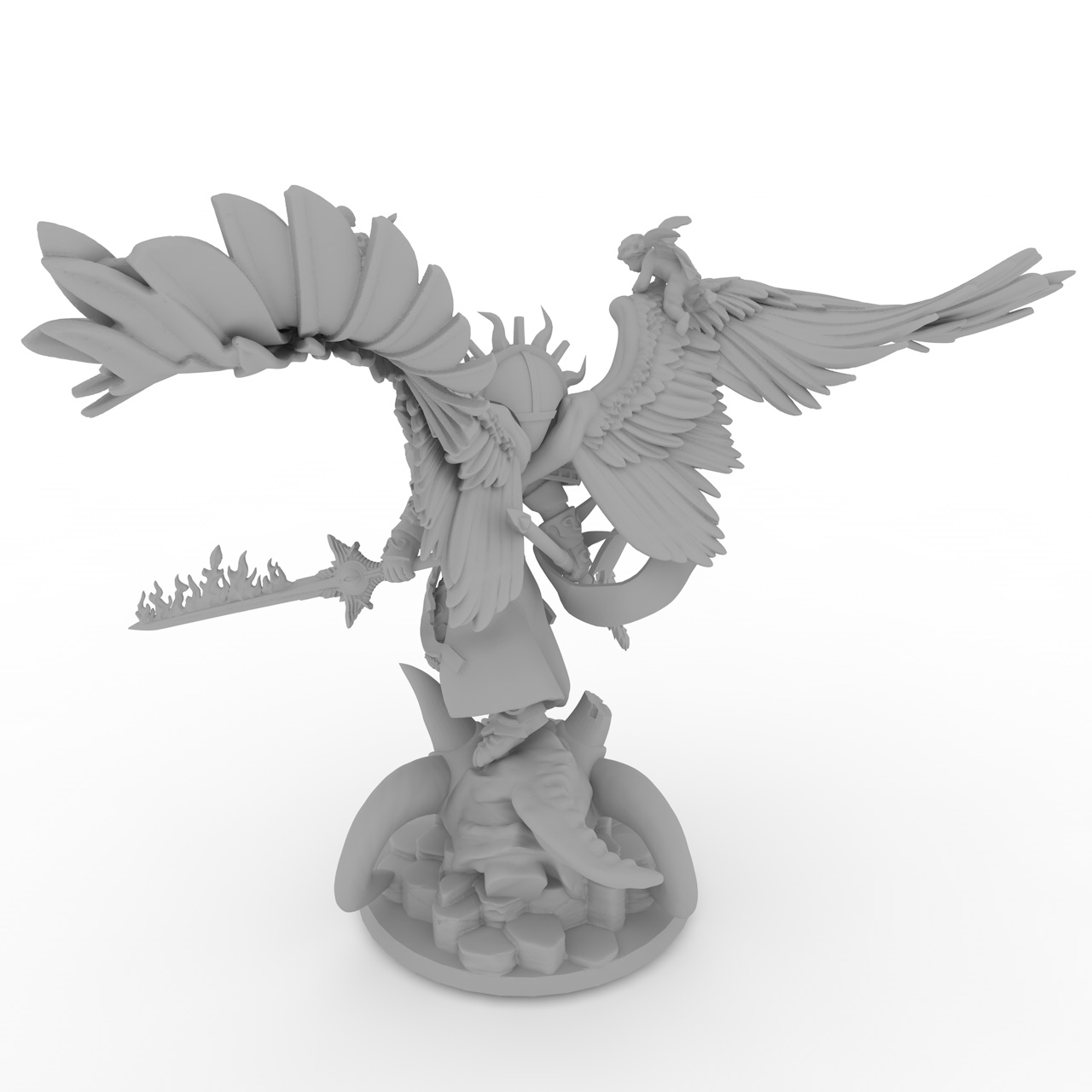 Model de imprimare 3D Bloody Glorious Hawk Boy