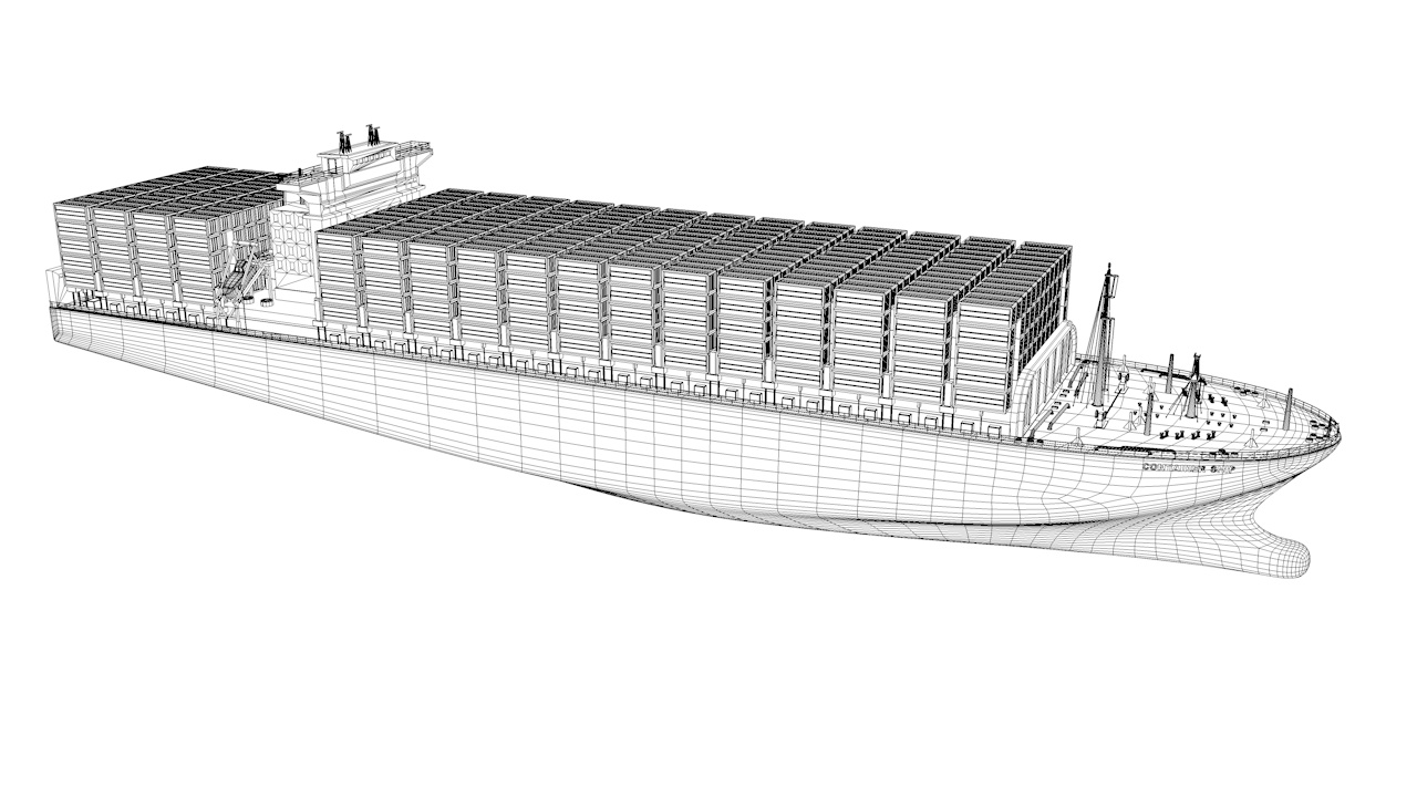 集装箱船3d模型