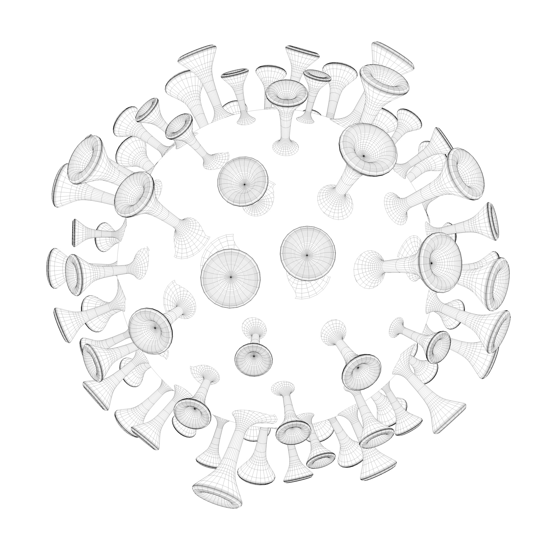 冠状病毒3D模型