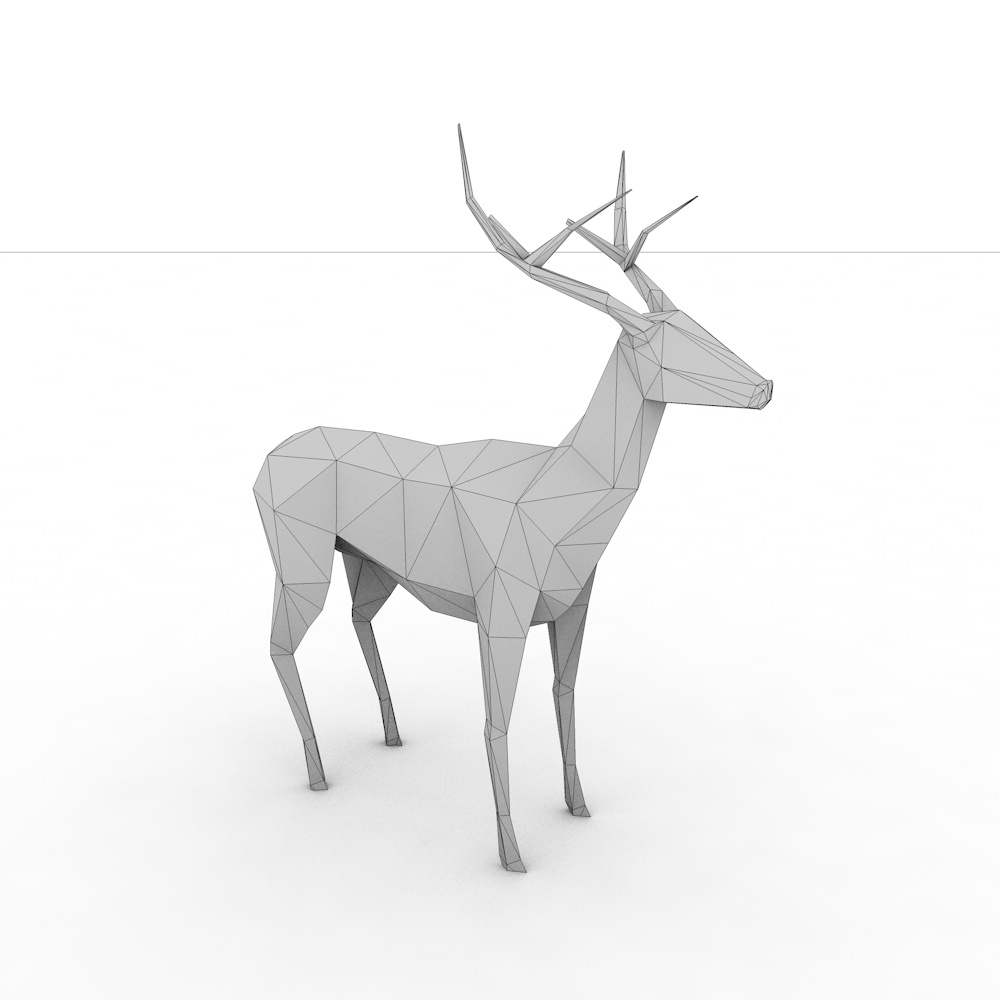 Model Low Poly Deer 3D