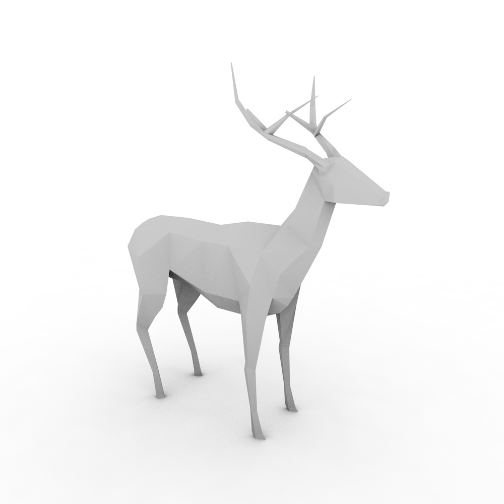 Low Poly Deer 3D-Modell