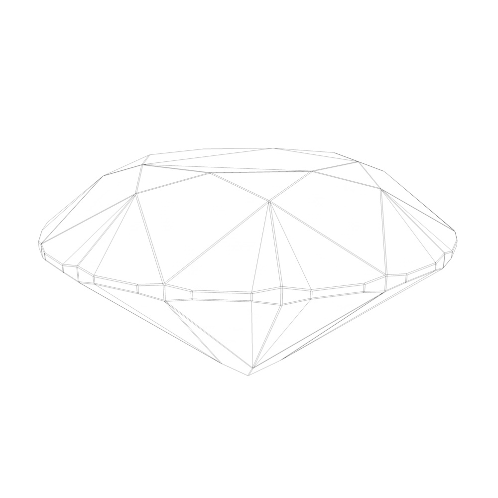 Modelo 3D de diamante