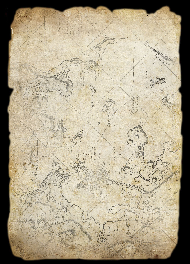 Starověké mapové textury pokladu