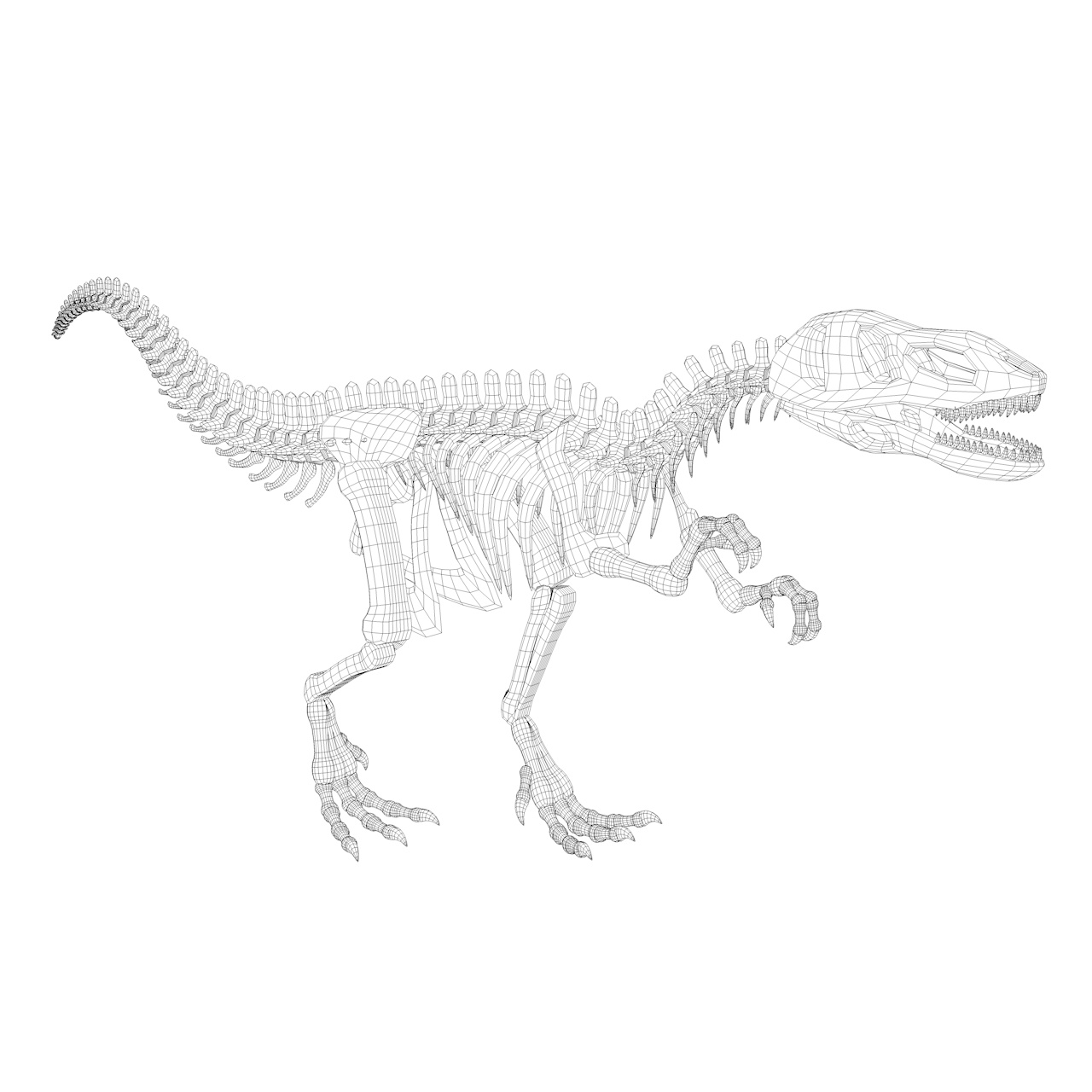恐龙骨架3d模型
