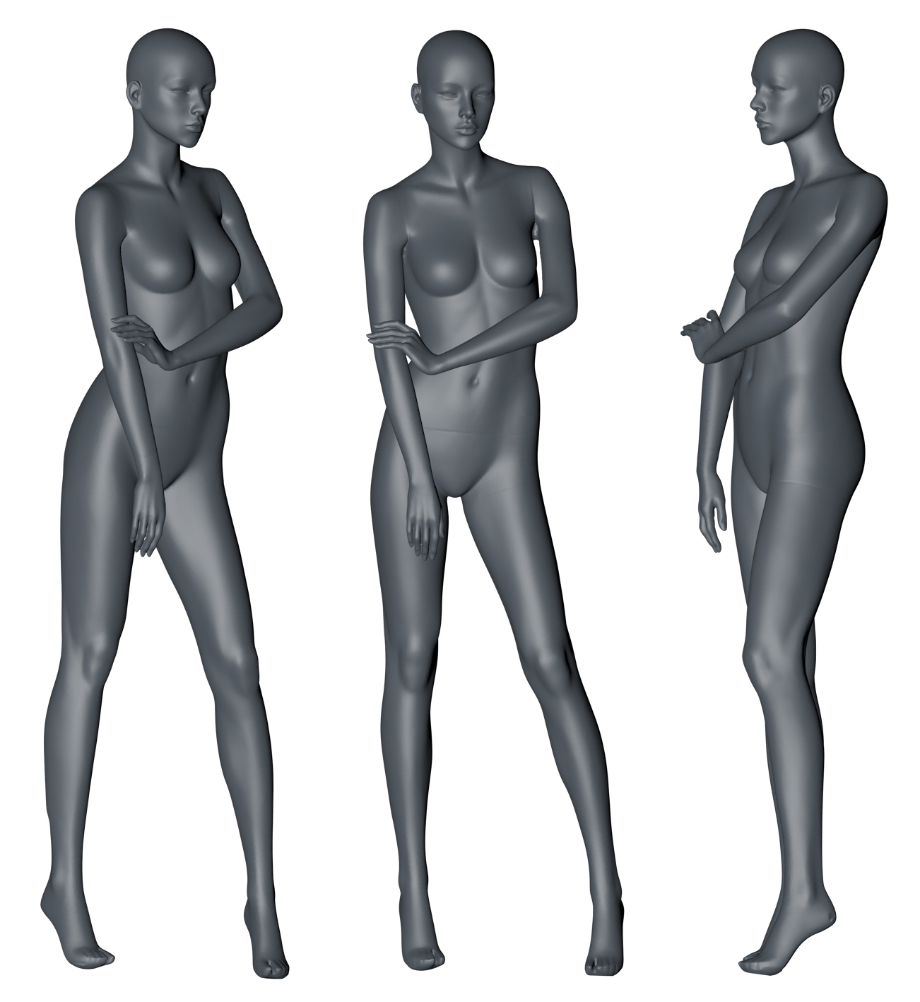 Female Mannequin left hand on right hand 3d printing model