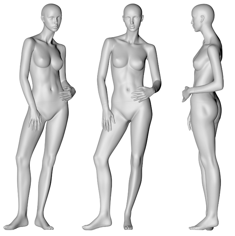 modelo de impressão 3d de luxo feminino manequim