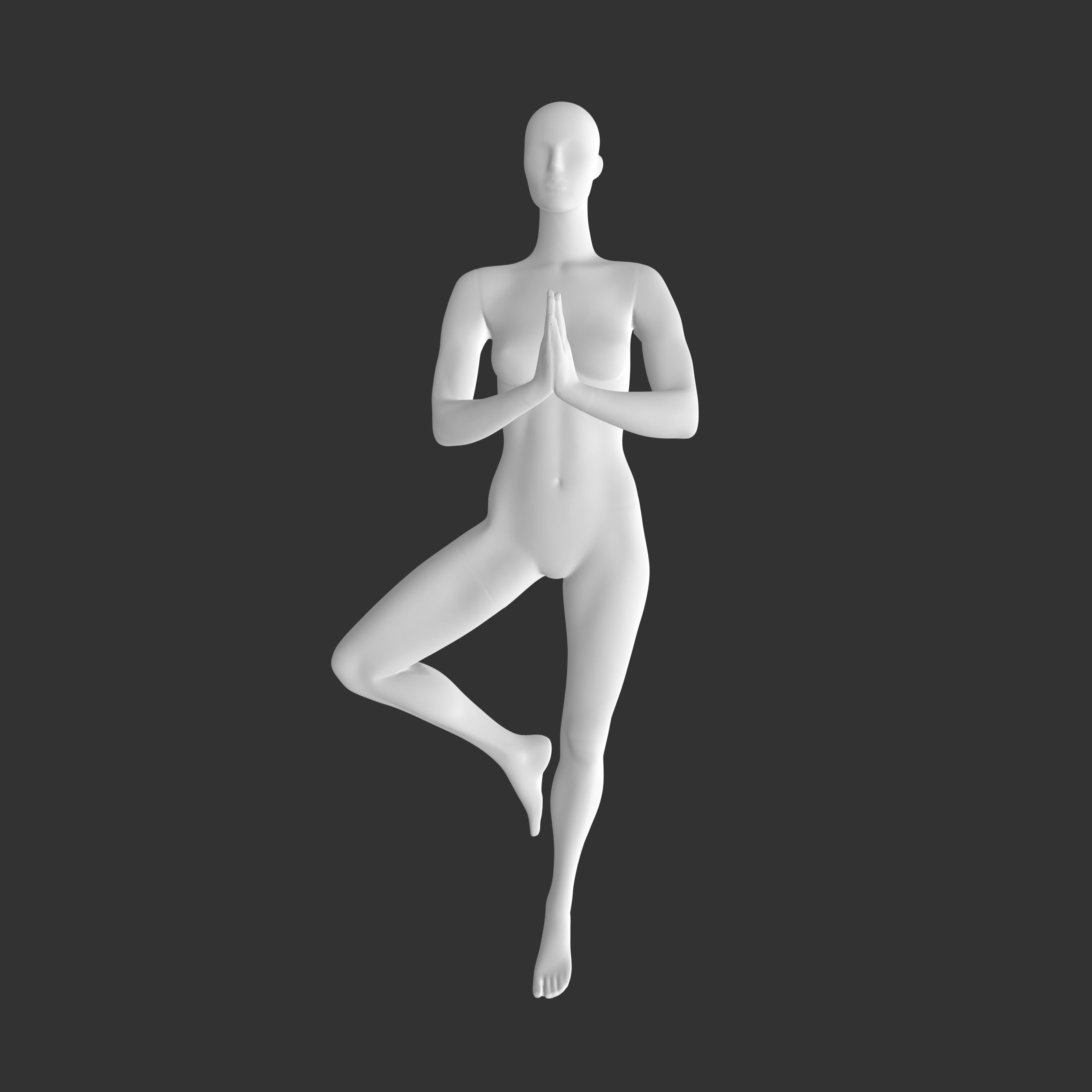 Mannequins de yoga femme modèle d'impression 3D