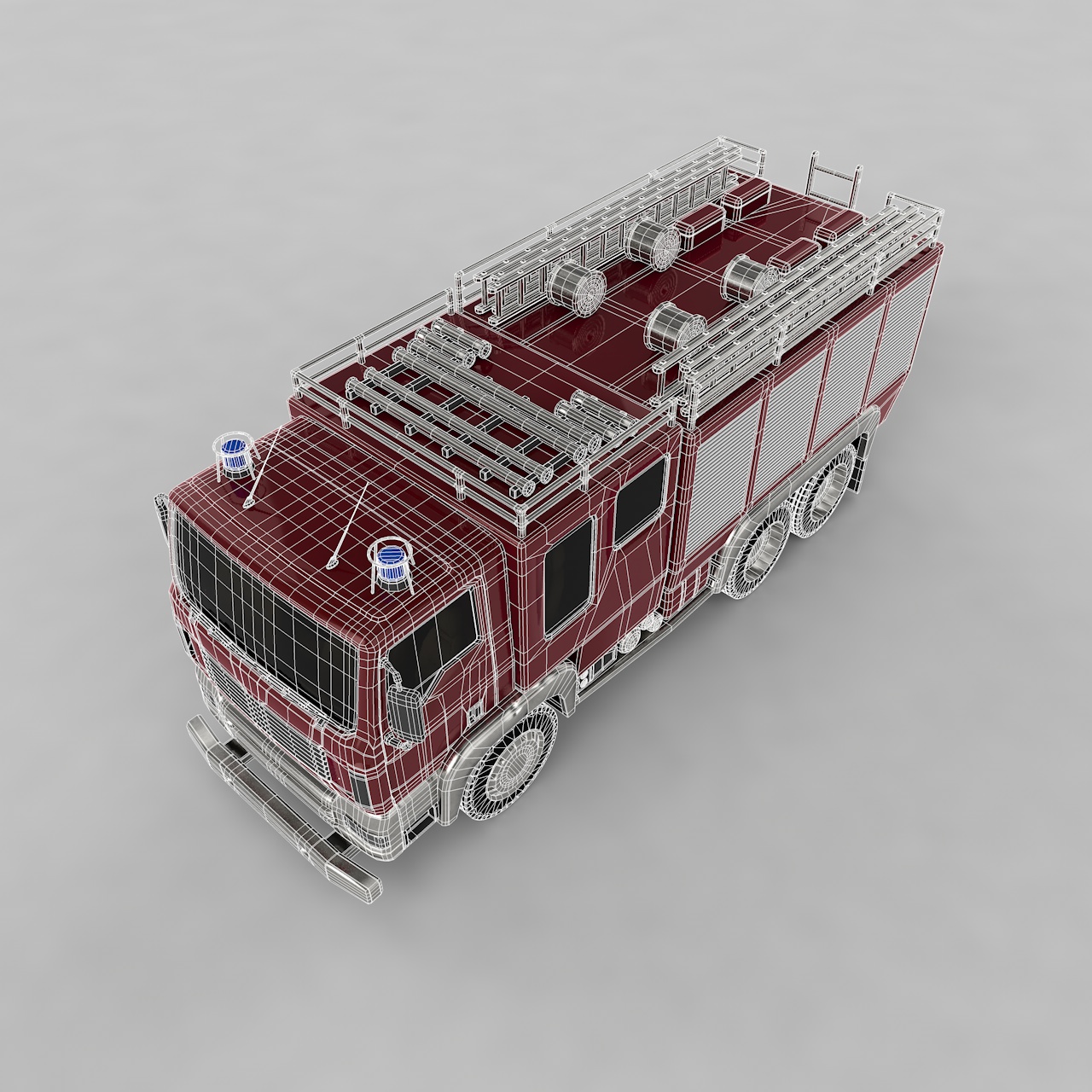 救火车消防车3d模型