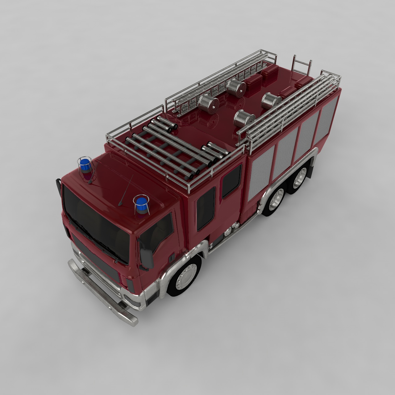 救火车消防车3d模型