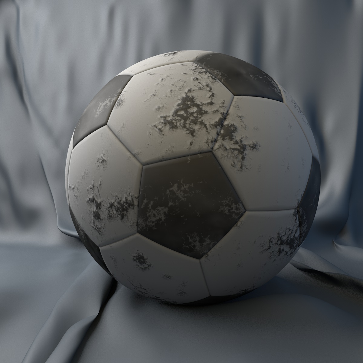 Старая футбольная 3D-модель