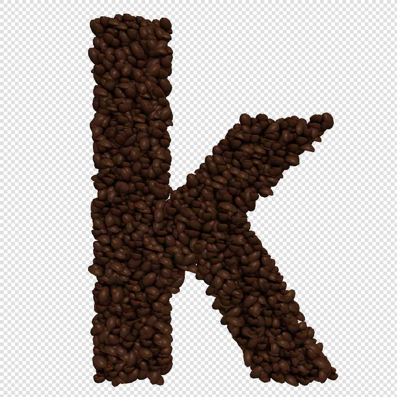 Kaffeebohnenalphabete Buchstaben transparent png