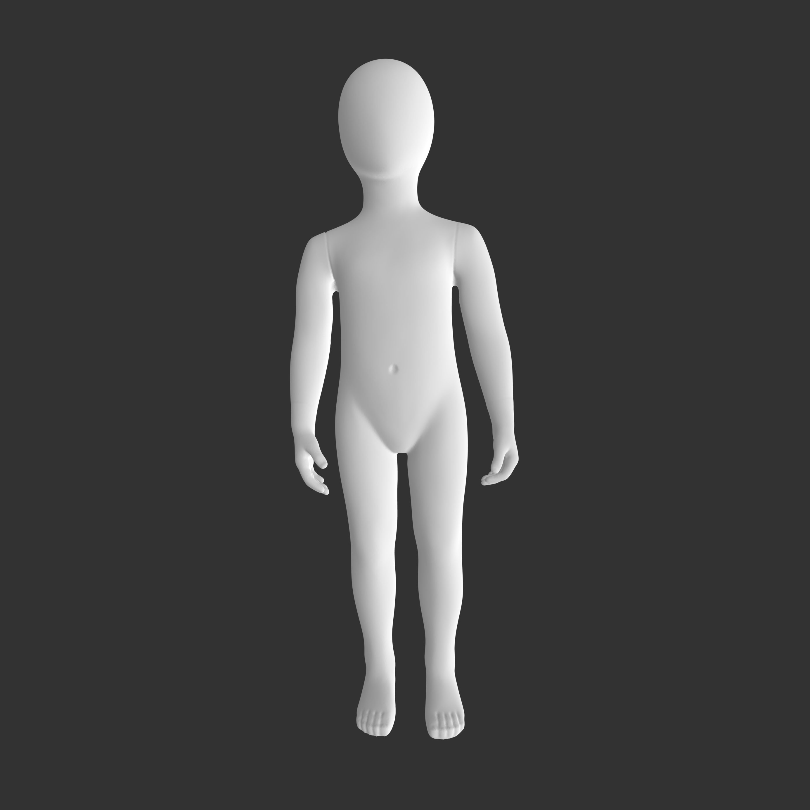 Modelo de impresión 3d de niño de pie