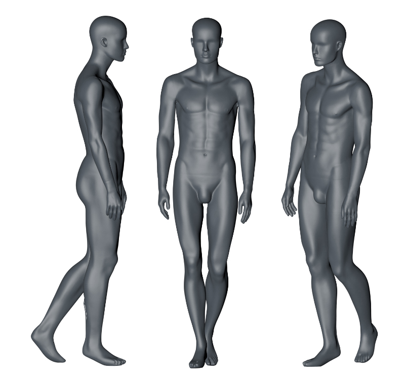 Sports standing mannequin masculino modelo de impressão 3d