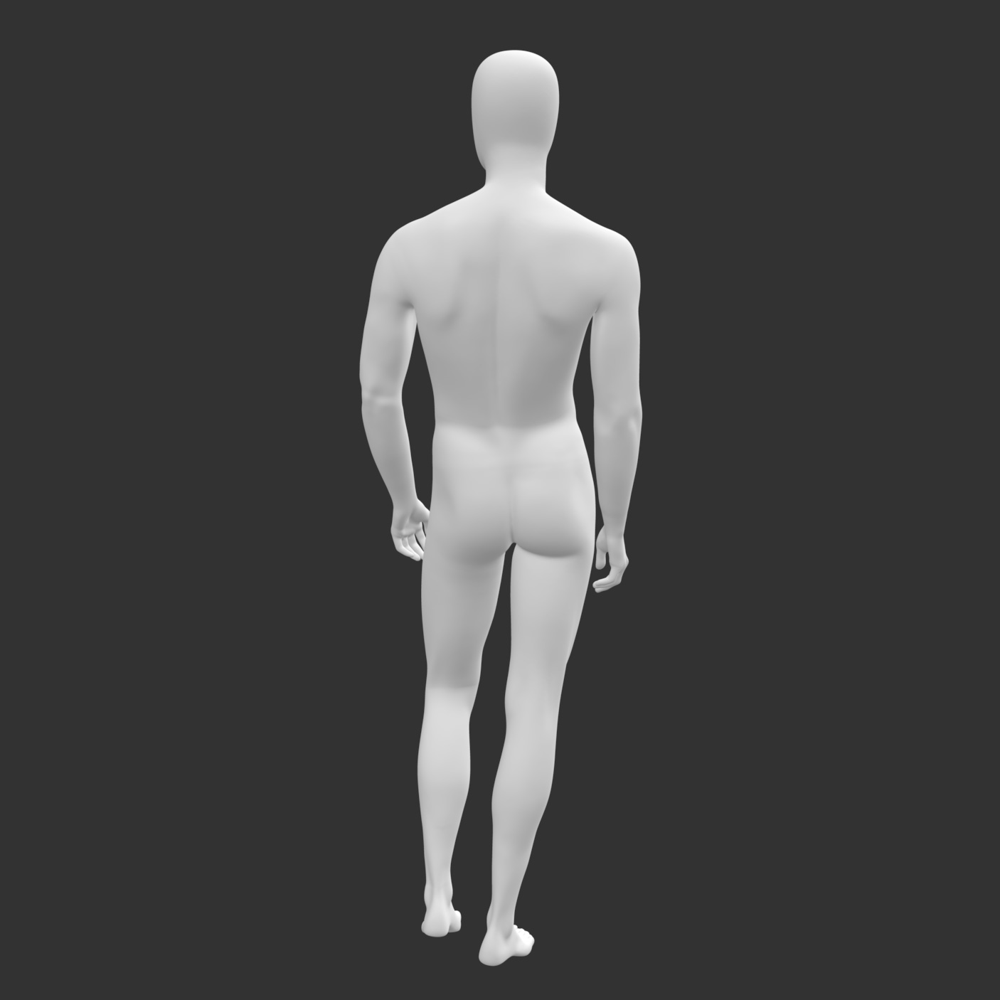 Male Mannequin sports muscle stand 3d print model