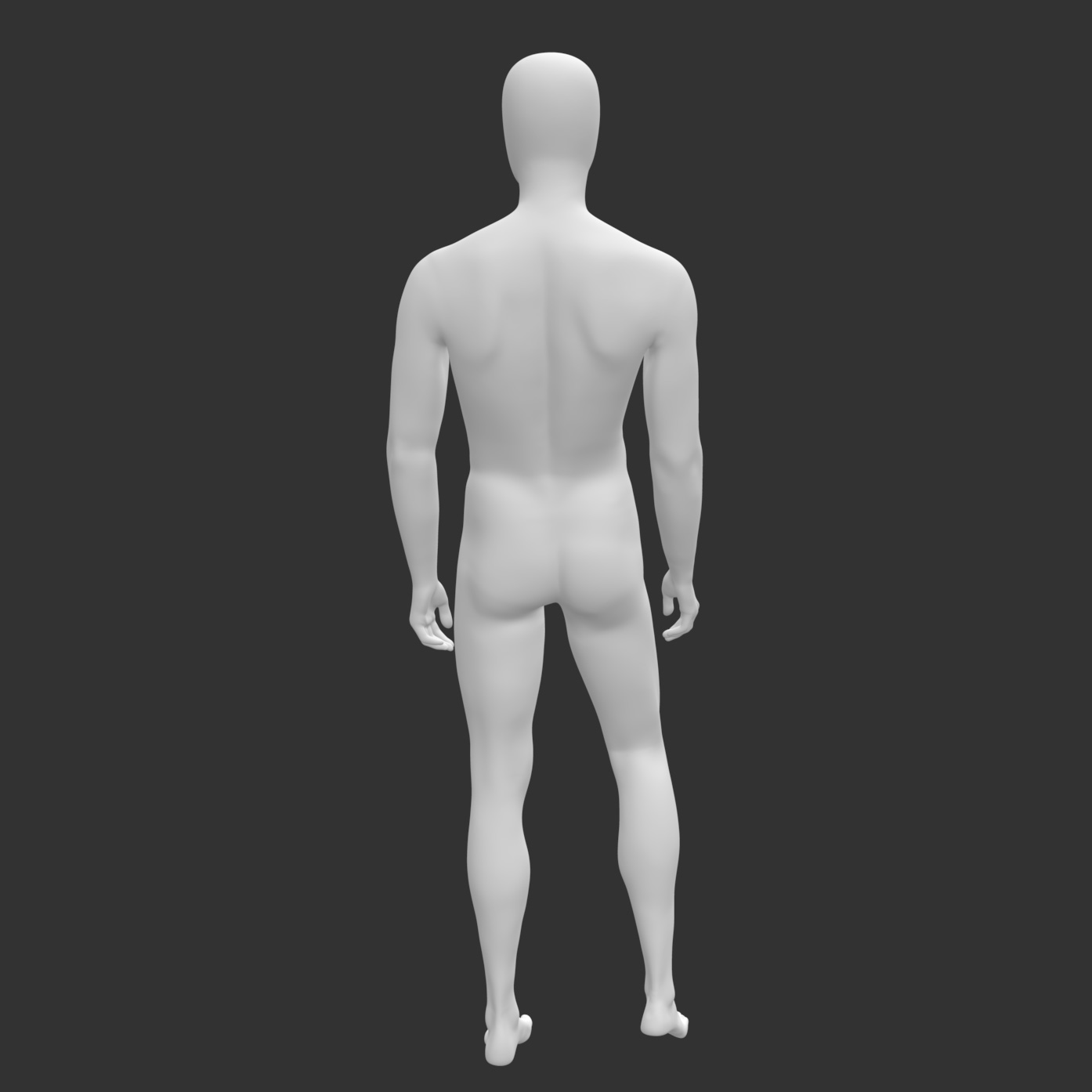 Male Mannequin sports muscle standing 3d print model