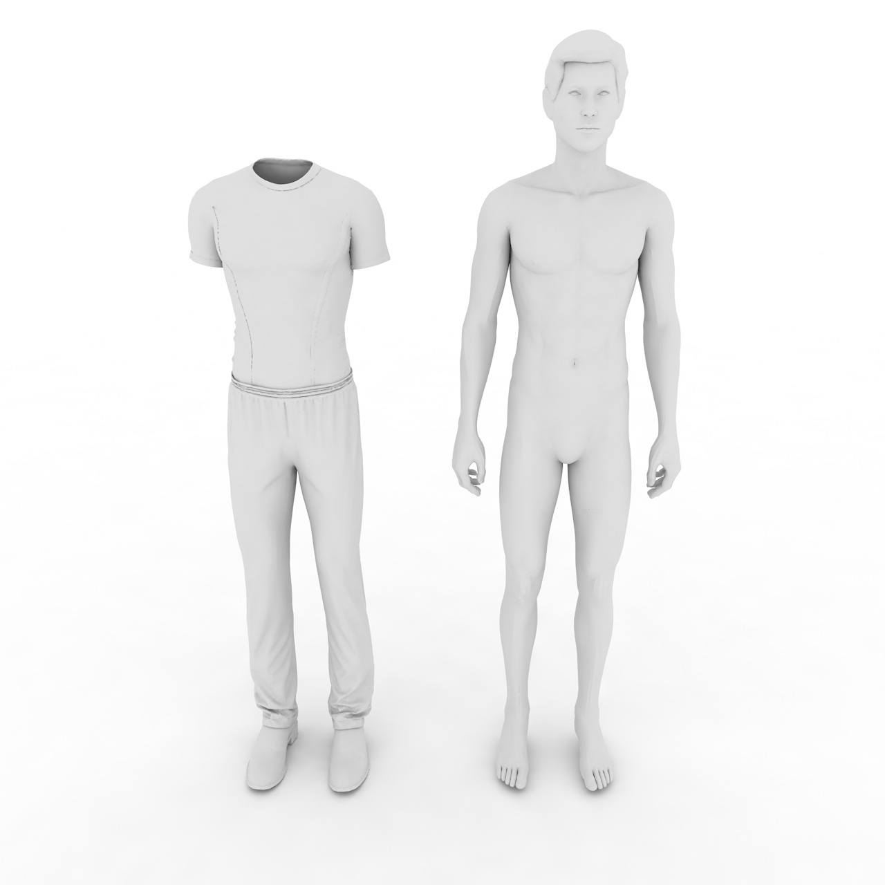 Male Mannequins 3d model