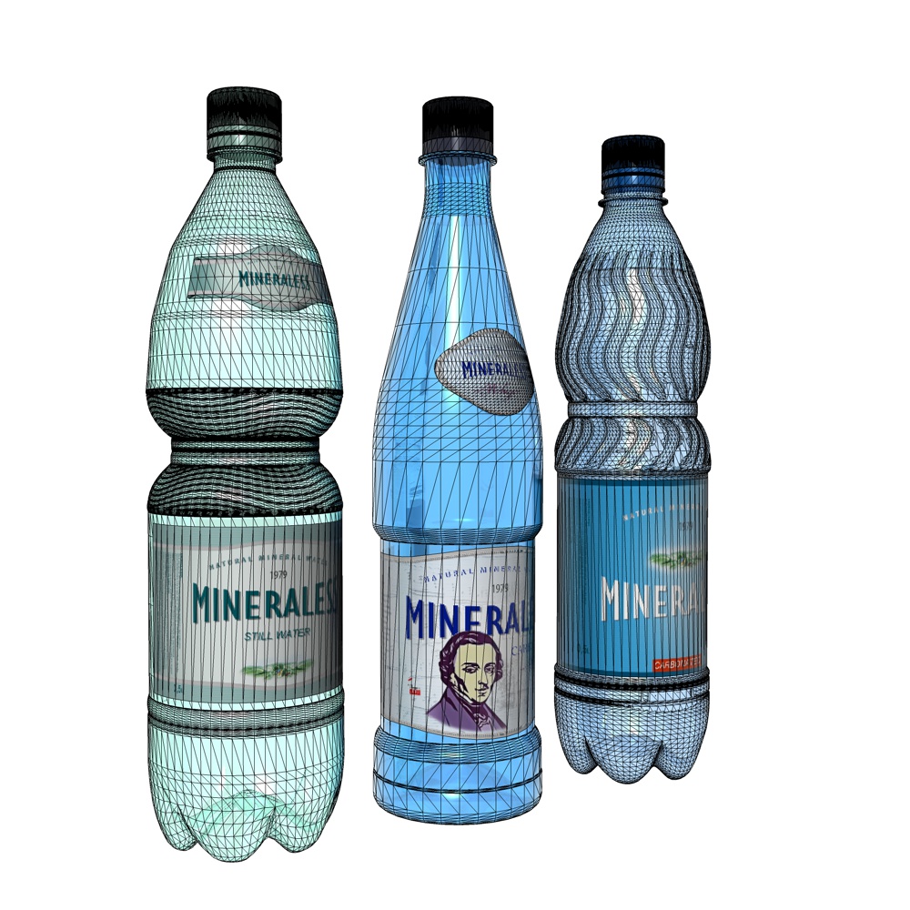 Минерална вода бутилка 3D модел