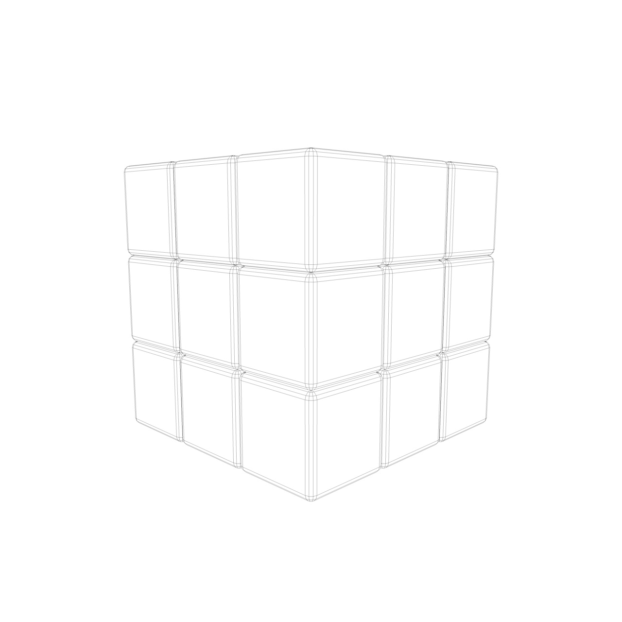 Rubiks Cube 3d-modell