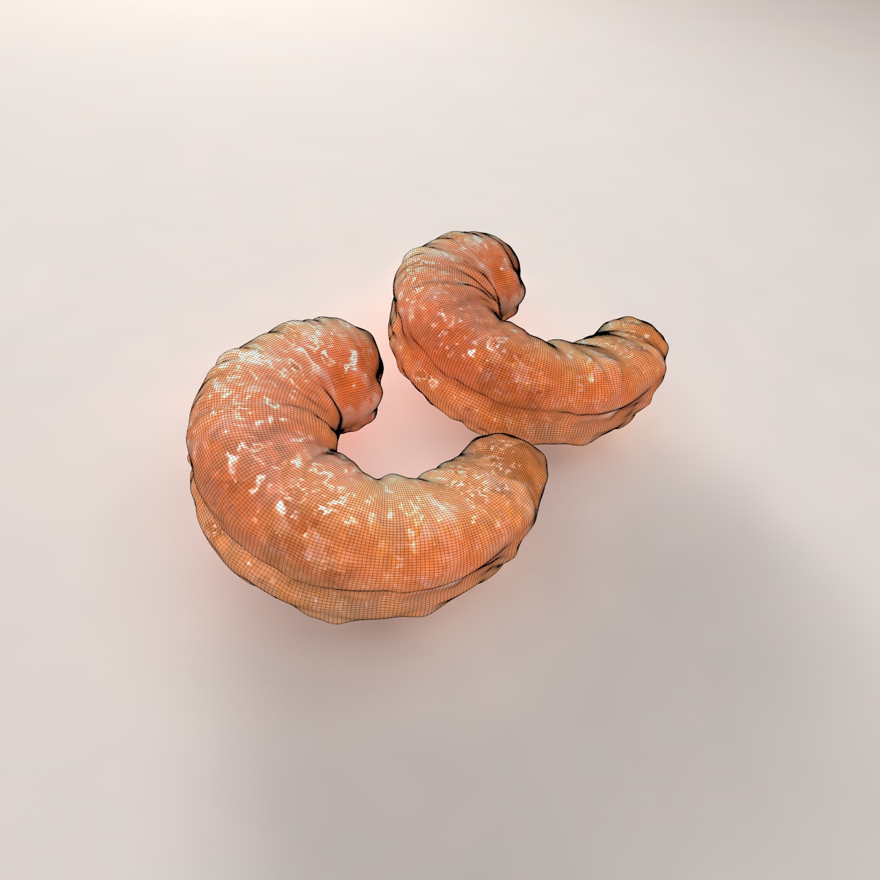殻付きエビの肉3Dモデル