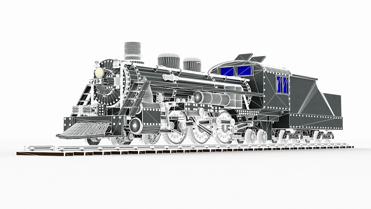 Steam Locomotive 3d model