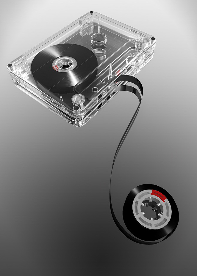 Tape of Recorder Cassette tape 3D model