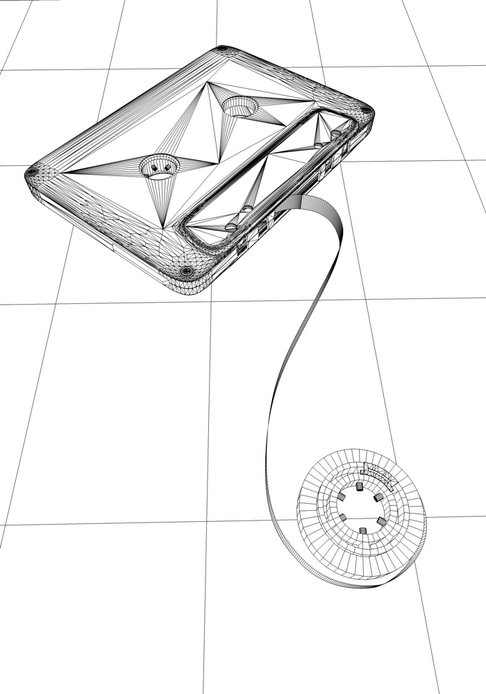 Tape of Recorder Kazettás szalag 3D modell
