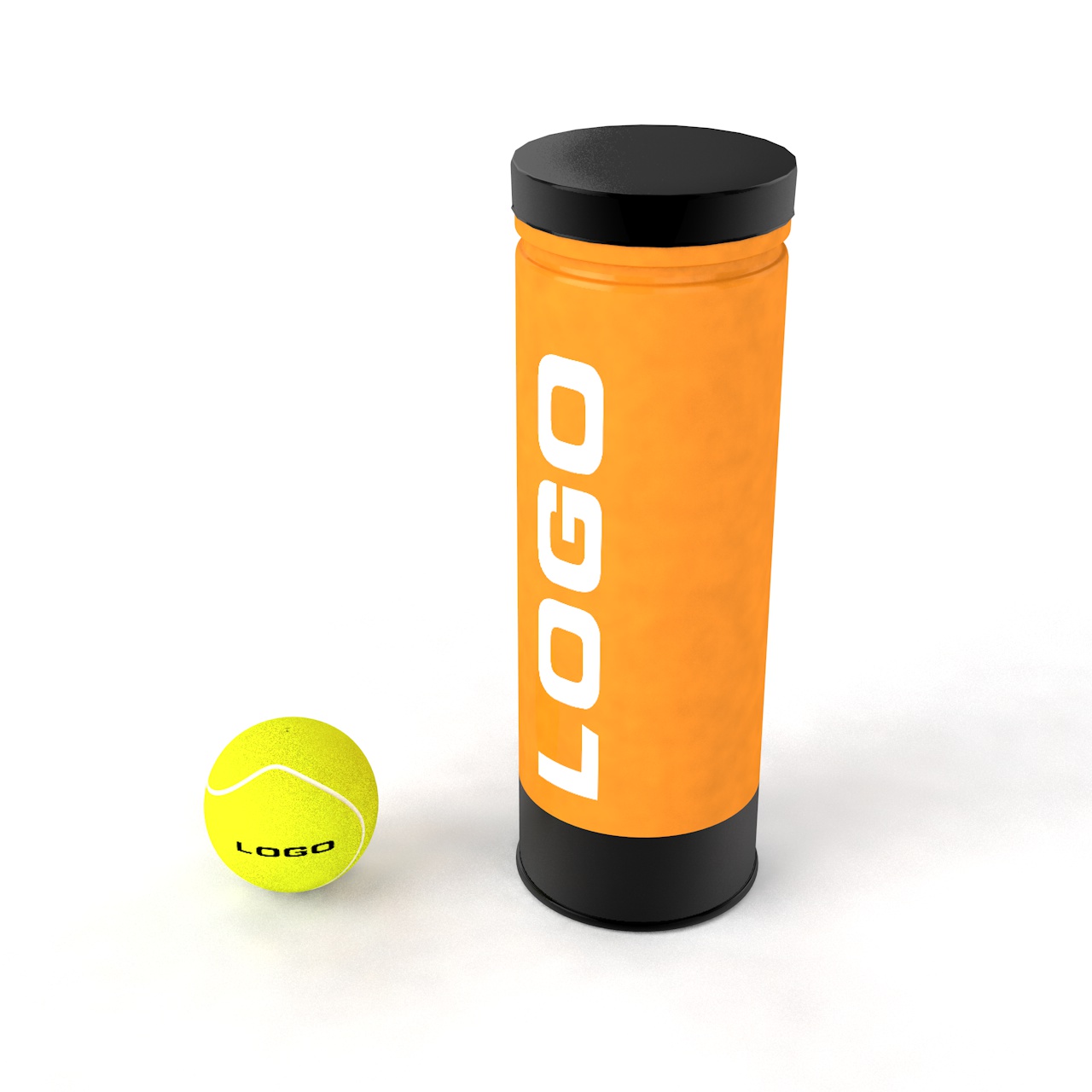 テニスボール缶3Dモデル