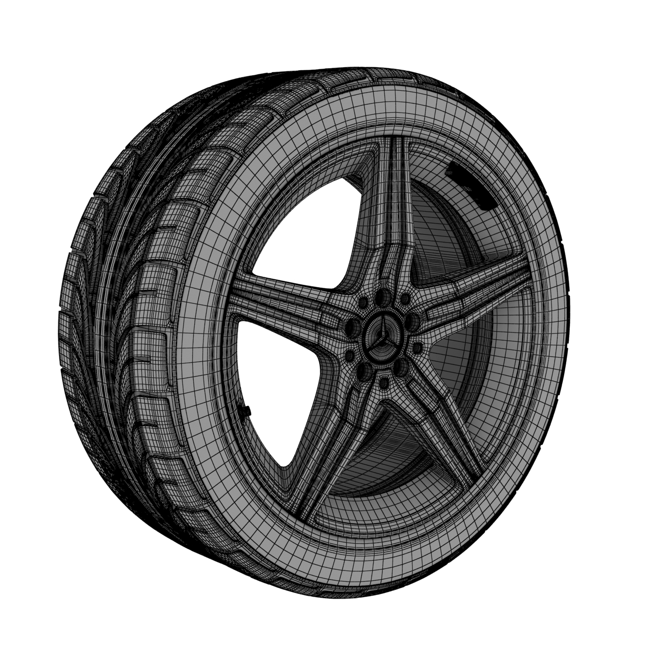 Modelo 3d del neumático