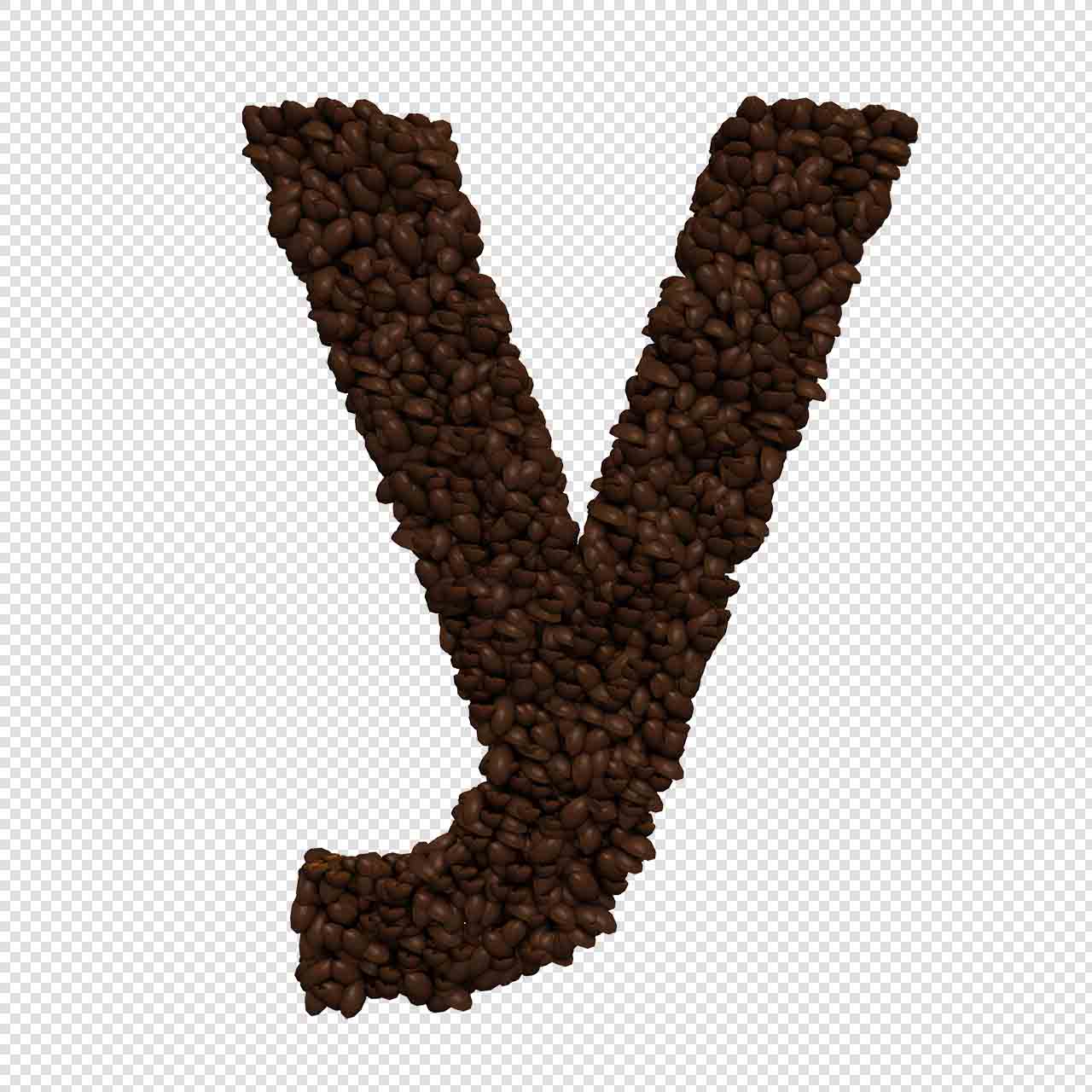 Kávové abecedy písmena transparentní png