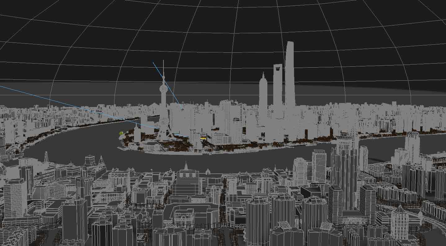 Modèle 3d de la ville de Shanghai