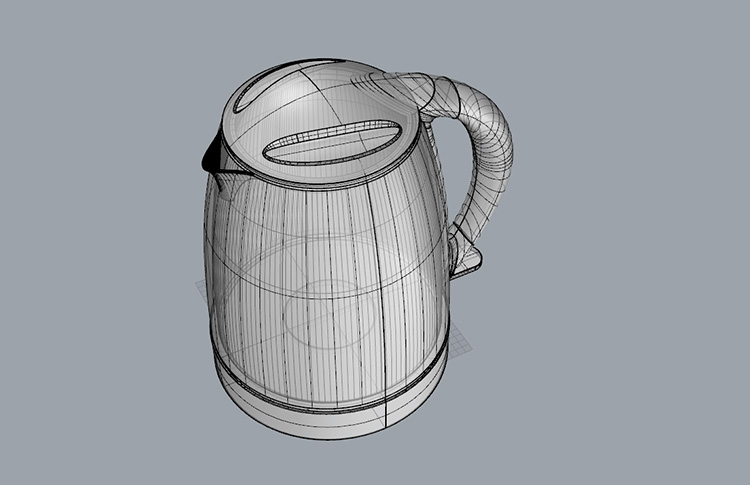 Smart kettle industrial design 3D model