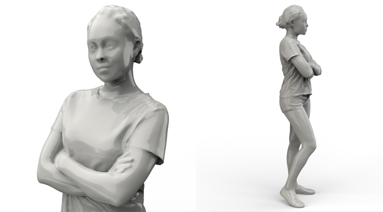 Young female figure 3D model